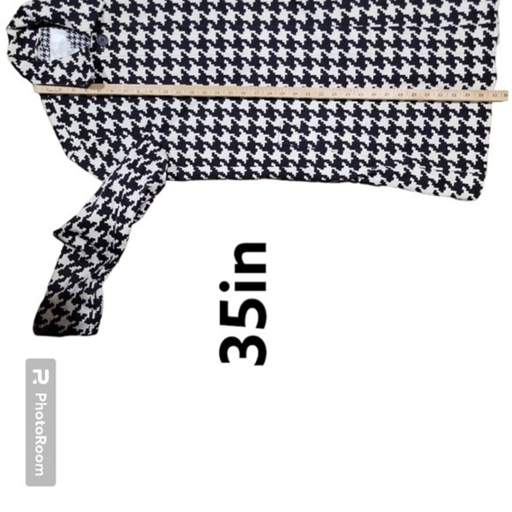 Diane's Essentials Houndstooth Button Front Trenc… - image 8